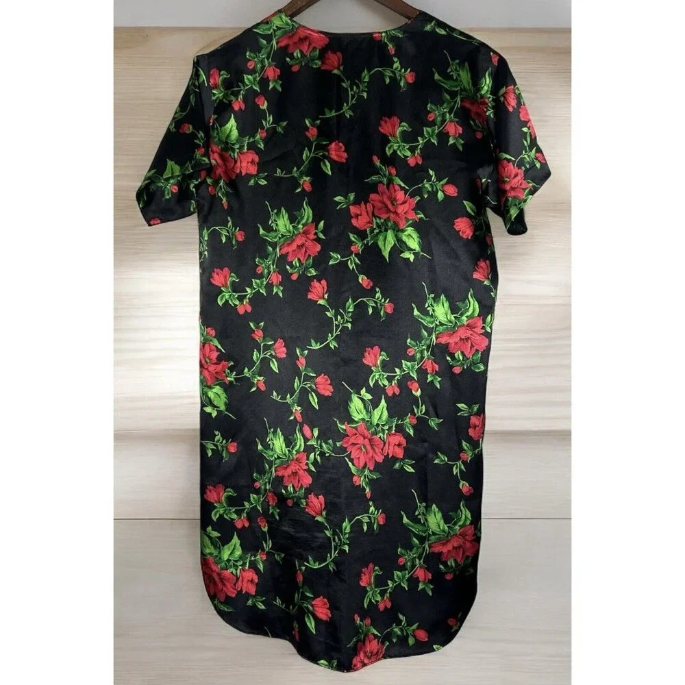 Vintage 90’s Winlar Sleep Dress Size S Rose Floral Satin